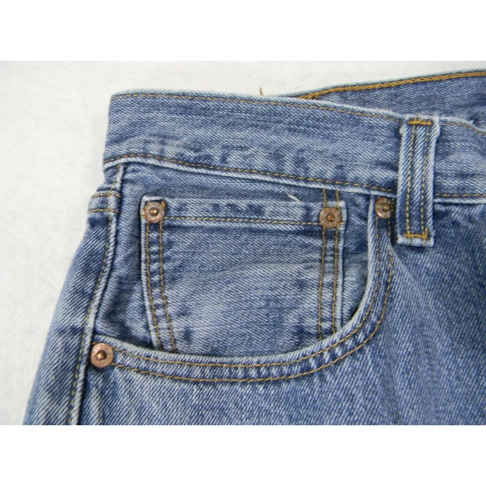 Levi's 501 jeans Men's 34 x 32 regular fit straight Button Fly blue denim pants